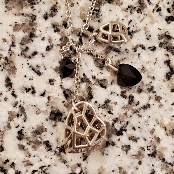 Links of London Garnet Flutter & Heart Necklace - Picture 10 of 14